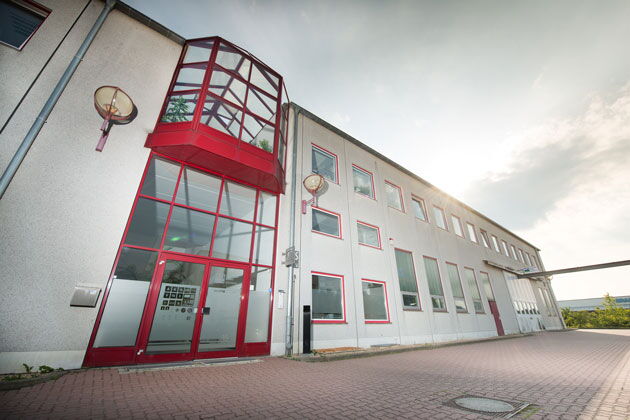 HPS entrance door to the headquarters building near Hamburg